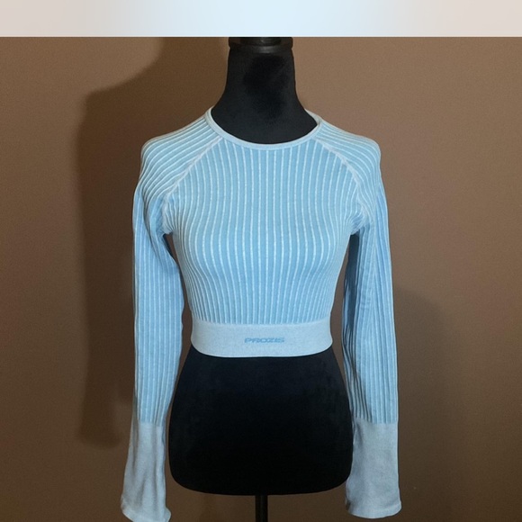 Prozis Light Blue and White Striped Bodysuit - Picture 1 of 3